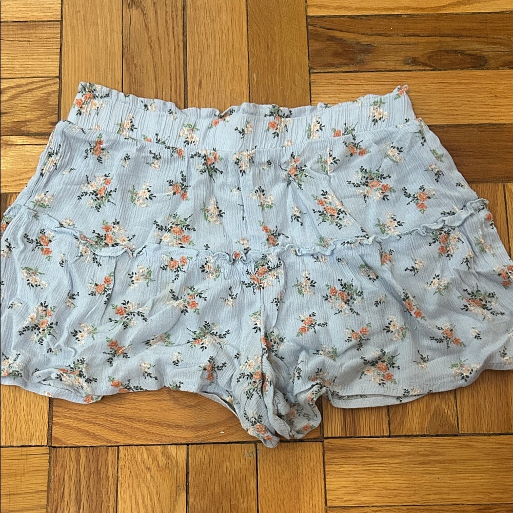 Ultra Flirt Floral Shorts - Light Blue